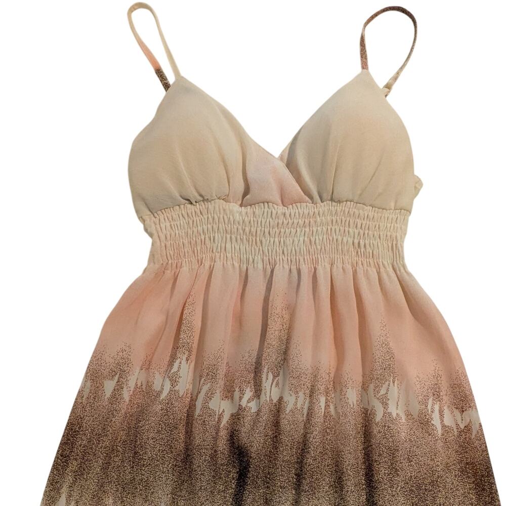 She's Cool Long Dress Tie Dye y2k Sleeveless Size M Adjustable Deadstock BOHO